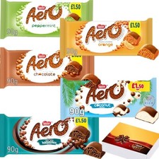 Aero Chocolate Bar Gift Box – Peppermint, Coconut, Orange, Hazelnut – 5x90g