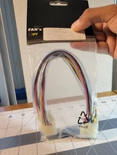 Link Depot 4 Pin Molex Y Splitter Power UV Sensitive  Extension Cable POW-UV-4PY