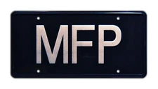 Mad Max | Main Force Patrol | MFP | Metal Stamped Replica Prop License Plate