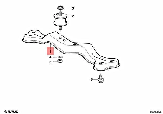 Genuine BMW E34 530i 535i Sedan Cross Member 23711137182 | eBay 