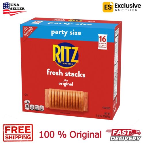 RITZ Fresh Stacks Original Crackers, Party Size, 16 Packs, 23.7 oz