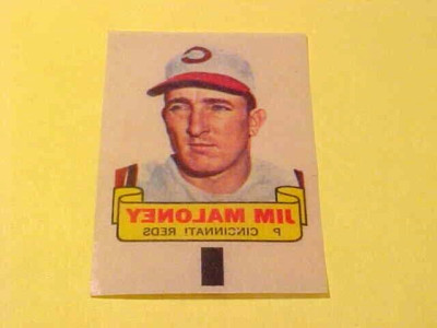 VINTAGE 1966 Topps Rub Offs Transfer Iron-On Jim Maloney Cincinnati  Reds TD11