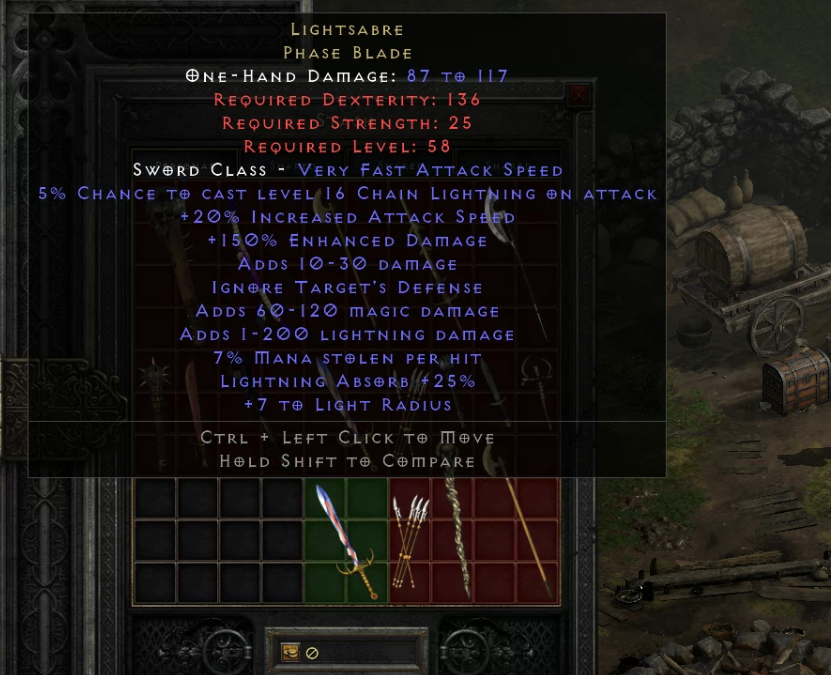 Diablo 2 Lightsabre Phase Blade 💥 Softcore D2R Items 💥 PC Xbox Ladder / NL SC eBay