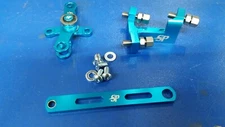 Lambretta BLUE ANODISED CNC 6061 ALLOY GEAR LINKAGE SET
