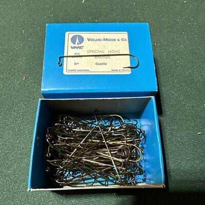 Vintage Box 100 VMC Bronze 90 Degree Bend Special JIGHS Jig Fish Fishing Hooks