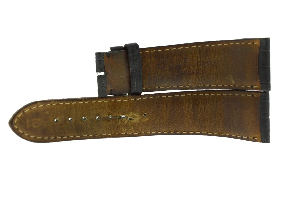 masa　CAMILLE FOURNET VERSO Nero クロコ Luxury watch strap in exotic leathers|Camille Fournet