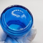 Dodecagon Corked Glass Bottle Jar Cobalt Blue Clear Glass 3.25" T — photo 7