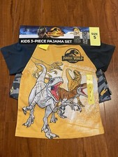 Jurassic world Kids' 3-piece Polyester Pajama Set Size 5