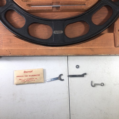 Starrett No. 224 Set G Outside Micrometer Set 6"-12" Interchangeable w/Standards - Picture 5 of 11