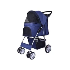 Elevon Pet Stroller, 4 Wheels Multifunction Dog Cat Stroller, Folding Portabl...