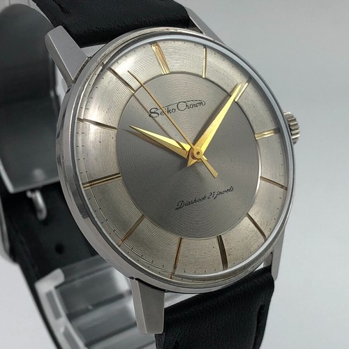 Vintage 1963 Seiko Crown J15011 Rare dial Hand-winding 21Jewels Japan #1994 - Picture 3 of 14