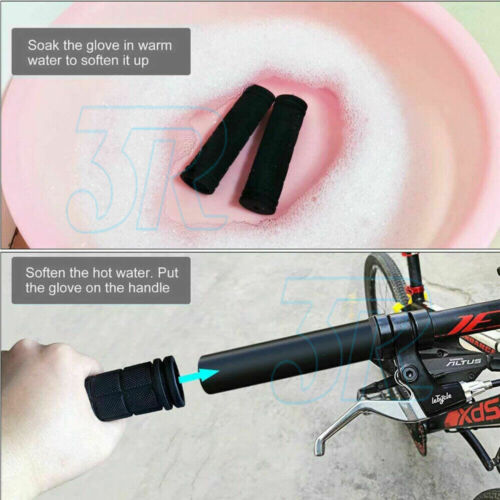 Rubber Grips for BMX MTB Cycle Road Mountain Bike Scooter Bicycle Handle bar - Picture 6 of 8