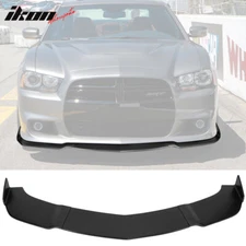 Fits 12-14 Dodge Charger SRT8 IKON Style 3PCS Front Bumper Lip Spoiler Kit PU