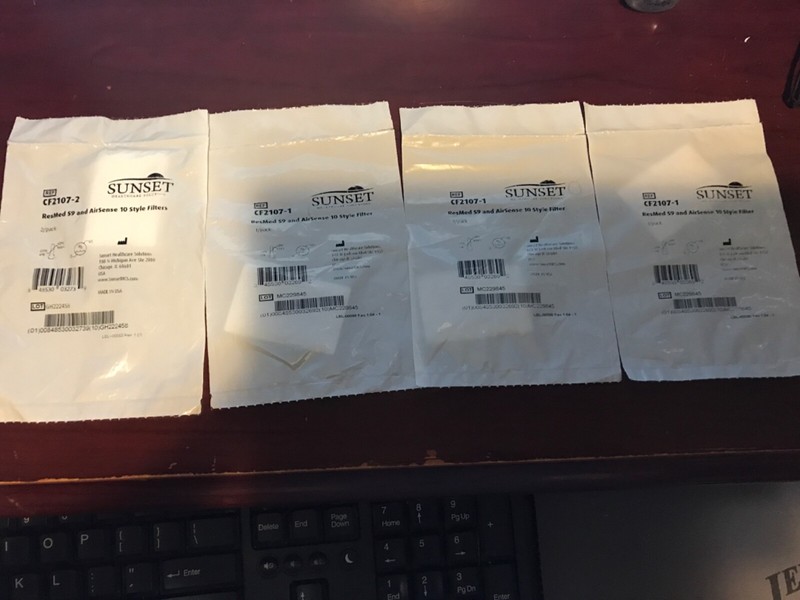 Sunset Resmed S9 and Airsense 10 filter CPAP CF2107-1. Lot Of 5 Filters.