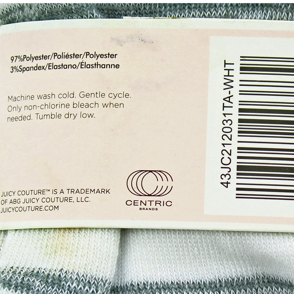 Pacote com 5 Meias Juicy Couture No Show Meias Multipack Femininas, Sapato Tamanho 4-10 - Imagem 2 de 2