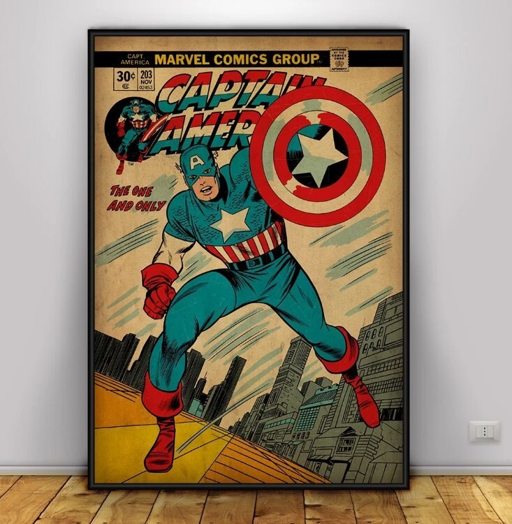Vintage Marvel Movie Comic Book Covers Poster Wall Art Prints 1