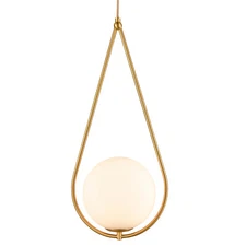 Modern Brass Glass Globe Pendant Lights Hanging Lamp Shade Chandelier Art Décor