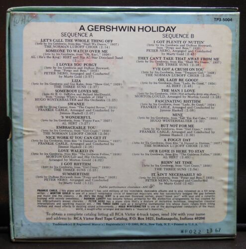 A Gershwin Holiday ~ Carle, Gould, Hirt, Luboff ~ 4 Track 3 3/4 IPS Reel to Reel - Picture 2 of 7