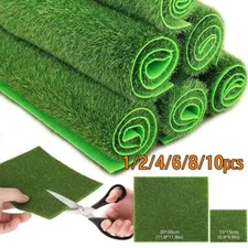 Artificial Grass Carpet Green Fake Synthetic Garden Turf Landscape Lawn Mat US