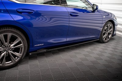 Seitenschweller Ansatz Cup Leisten für Lexus ES F Sport Mk7 schwarz Hochglanz