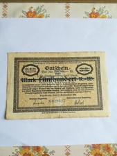Gutschein, Fünfhunderttausend auf Fünfhundert Mark, Augsburg, den 9 August 1923