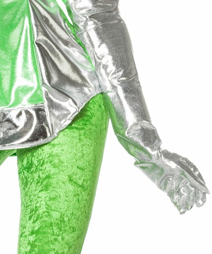 Space Kostüm Damen Alien Weltraum grün silber Damenkostüm Fasching Karneval KK - Bild 4 von 10