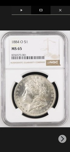 1884-O $1 Morgan Silver Dollar NGC MS65