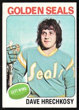 1975-76 Topps Dave Hrechkosy RC California Golden Seals #156