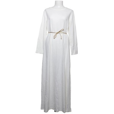 Maxikleid, Größe: L, Weiß, Baumwolle/Polyester, Einfarbig, Damen #pDT