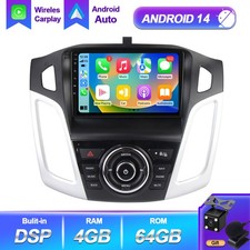 64GB Car Stereo Radio For Ford Focus MK3 2012-2018 GPS Car Play Android 14 Navi