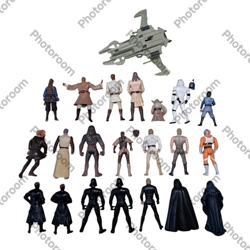 Lot Of 20 Vintage Star Wars Action Figures + Vehicle Kenner Hasbro 90s 2000s - Picture 2 of 15