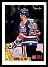1987 OPC O-Pee-Chee Hockey #206 Craig Muni Signed Autograph (no COA)