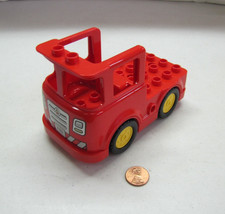Lego Duplo Red Firetruck Vehicle for Fireman Fire Truck W/ Hitch For Chief 6
