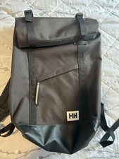 Zaino Helly Hansen Stockholm 28L nero roll top tessuto impermeabile logo
