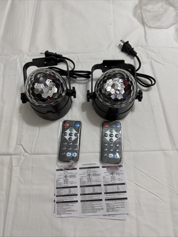2-Pack LUDITEK Sound Activated Party Lights with Remote Control