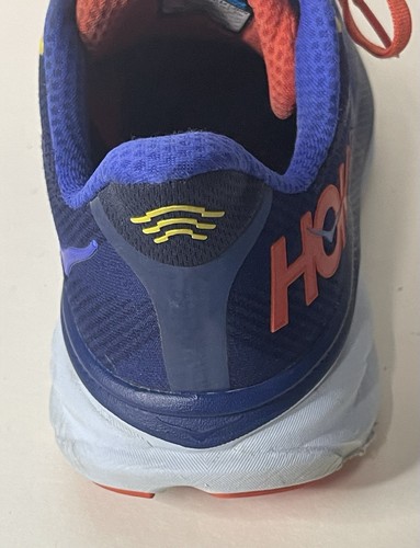 Hoka Clifton 9 Blue Red Yellow Running Shoes Sneakers 1127895/BBDGB Mens Sz 11D - Afbeelding 7 van 24