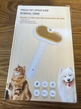 3-In-1 Spray Hair Removal Comb, Rechargeable Pet Spray Brush for Dog  Cat