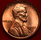 Uncirculated Red 1950-D Denver Mint Copper Lincoln Wheat Cent — photo 1