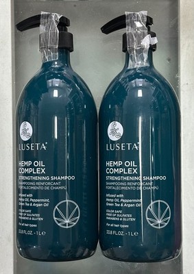 (2-Pack) LUSETA ~ HEMP SEED COMPLEX Argan Green Tea Growth STRENGTHENING SHAMPOO