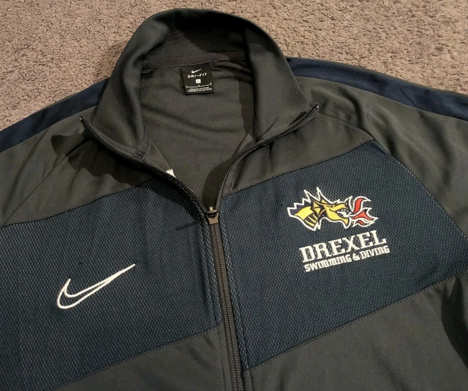 Chaqueta para hombre Nike Dri-Fit Drexel University Dragons equipo de natación buceo emitida Foto 2 de 4