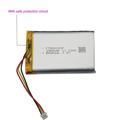 3.8V 11.02Wh 2900mAh Rechargeable Polymer Li Battery FT804163P For Baby Monitor
