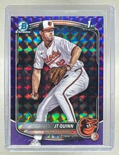 JT Quinn 2025 Bowman Chrome Draft #BDC-85 Purple Geometric Refractor 1st RC /250