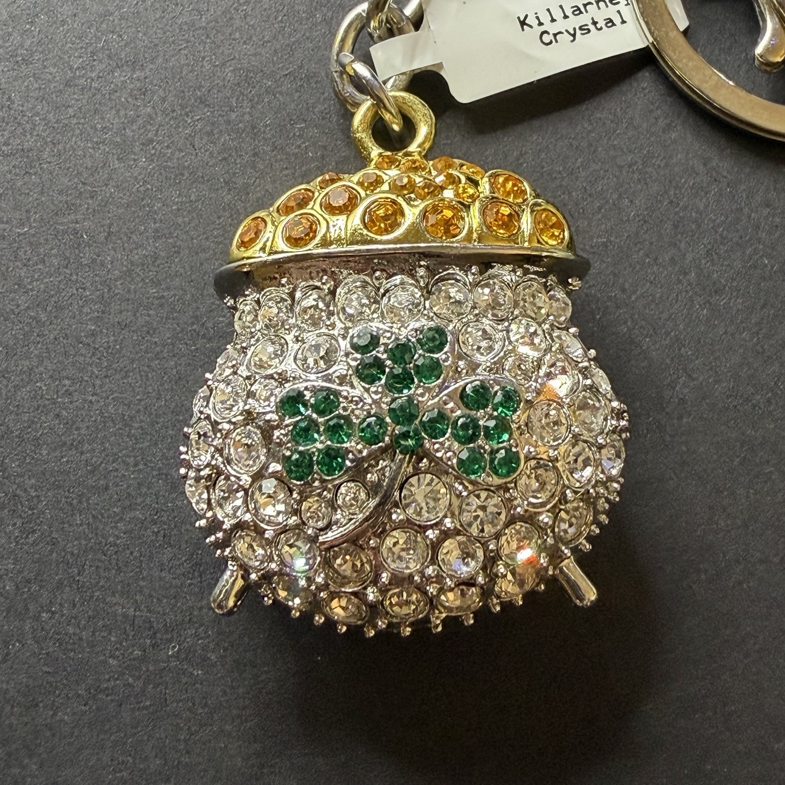 Elegant Crystal Silver Keychain for Women