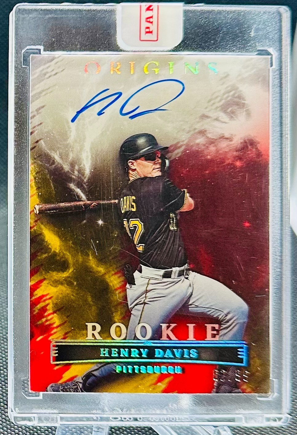 2023 Panini Chronicles Origins Rc Auto Red Henry Davis Pirates Rc Auto #'d 02/99