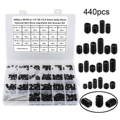 440-pc Alloy Steel SAE Set Screw Kit