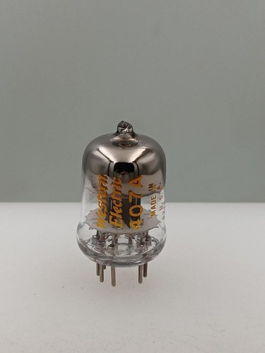 Western Electric 407A NOS NIB 100/100% Black Plates D Getter Serious Tube B126 - Picture 2 of 4