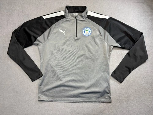 Wigan 2022 Training football soccer zip pullover Puma Mens size XL Gray