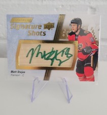 2025-26 Upper Deck Engrained Icons Signature Shots Matt Stajan #SS-MJ Calgary