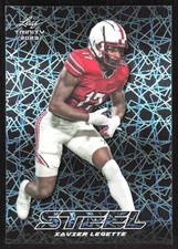 4478G 2023 Leaf Trinity (Mega Box) #S-78 Xavier Legette Steel Lazer Silver