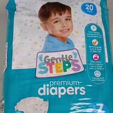 Gentle Steps Premium Diapers Size 7 20 Count Hypoallergenic